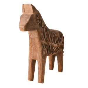 Cheval HONBY marron sculpté