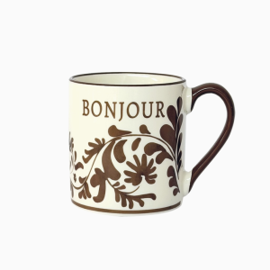 Mug HÉRITAGE Bonjour marron