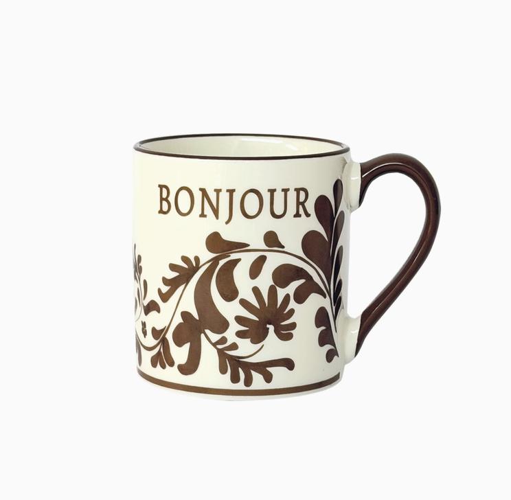 Mug HÉRITAGE Bonjour marron